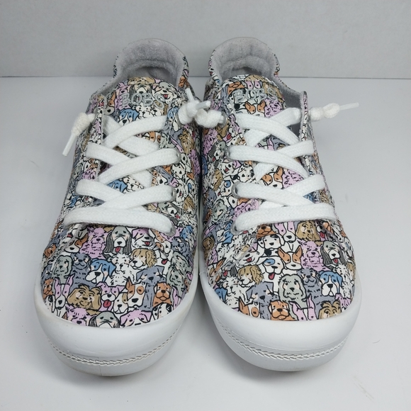 Skechers Bobs Memory Foam Size 8.5 Dogs Dog Lover Slip On Low Top Sneakers Shoes - Picture 2 of 15